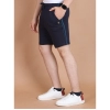 Men's Casual Cotton Striped Above knee Shorts (Navy)