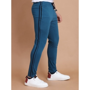 Generic Men's Casual Cotton Striped Full Length Track Pant (Blue)