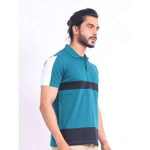 Generic Men's Casual Cotton Printed Polo Neck Half Sleeve T-Shirt (Green)