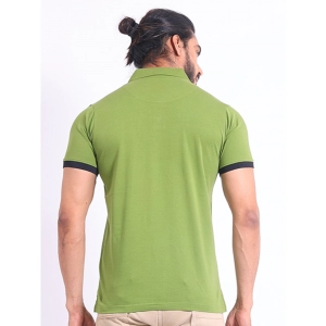 Generic Men's Casual Cotton Printed Polo Neck Half Sleeve T-Shirt (Green)