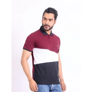 Generic Men's Casual Cotton Printed Polo Neck Half Sleeve T-Shirt (Multicolor)