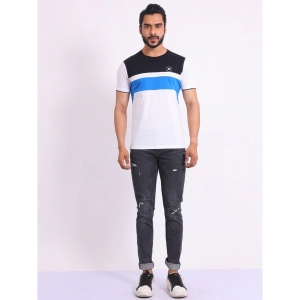 Generic Men's Casual Cotton Printed Round Neck Half Sleeve T-Shirt (Black)