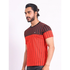 Generic Men's Casual Cotton Printed Round Neck Half Sleeve T-Shirt (Red)