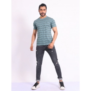 Generic Men's Casual Cotton Printed Round Neck Half Sleeve T-Shirt (Gery)