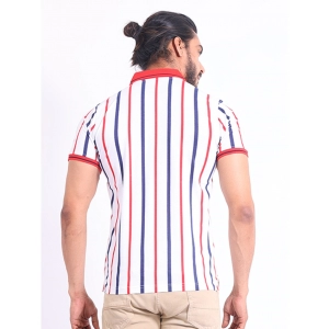 Generic Men's Casual Cotton Printed Polo Neck Half Sleeve T-Shirt (White)
