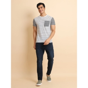Generic Men's Casual Cotton Printed Round Neck Half Sleeve T-Shirt (White)