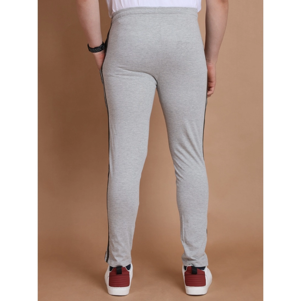 Men's Casual Cotton Striped Full Length Track Pant (Greymelange) Men's Casual Cotton Striped Full Length Track Pant (Greymelange)