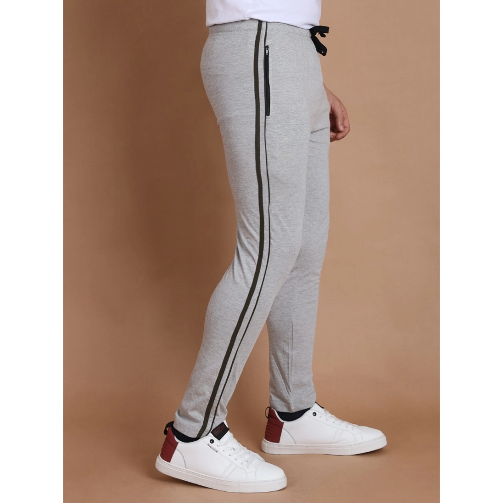 Men's Casual Cotton Striped Full Length Track Pant (Greymelange) Men's Casual Cotton Striped Full Length Track Pant (Greymelange)