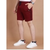 Men's Casual Cotton Striped Above knee Shorts (Maroon)