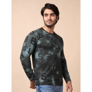 Generic Men's Casual Cotton Printed Round Neck Full Sleeve T-Shirt (Grey)