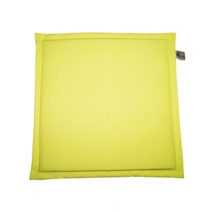 Generic Pack Of_4 Polyester Solid Chairpads (Mustard, Size: 16x16 In)