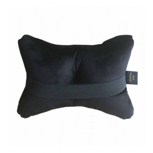 Generic Pack Of_4 Polyester Solid Car Pillow Sets (Black, Size: 12x12 In)
