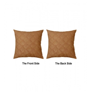 Generic Pack Of_4 Polyester Printed Car Pillow Sets (Brown, Size: 12x12 In)