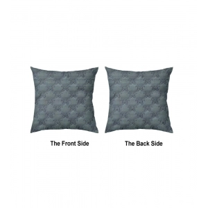 Generic Pack Of_4 Velvet Printed Car Pillow Sets (Grey, Size: 12x12 In)