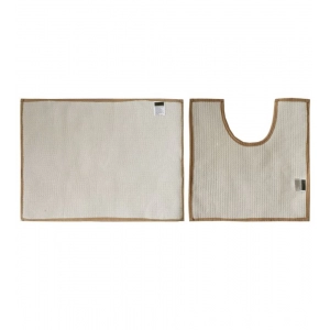 Generic Polyester Knitted Bathmats Sets (Light Brown, Size: 20x30 In)