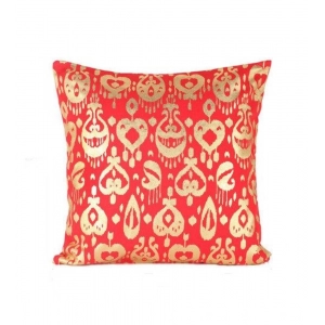 Generic Pack Of_2 Cotton Printed Cushion Cover Sets (Red, Size: 16x16 In)