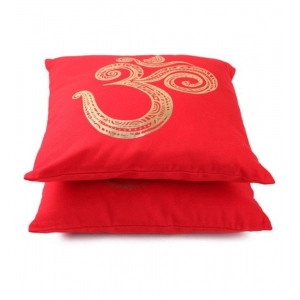 Generic Pack Of_2 Cotton Printed Cushion Cover Sets (Red, Size: 16x16 In)