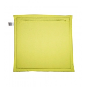 Generic Pack Of_4 Polyester Solid Chairpads (Mustard, Size: 16x16 In)