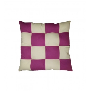 Generic Cotton Blended Solid Chair Cushions (Purple & White, Size: 16x16 In)