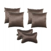 Dropship Pack Of_6 Polyester Solid Car Pillow Sets (Grey, Size: 12x12 In)