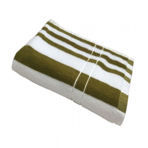 Generic Cotton Striped Bath Towels (Green & White, Size: 30x59 In)