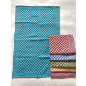 Generic Pack Of_6 Cotton Checkered Kitchen Towel Sets (Maroon, Size: 18x28 In)