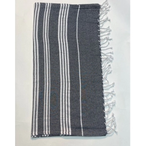 Generic Cotton Striped Bath Towels (Navy Blue, Size: 30x59 In)
