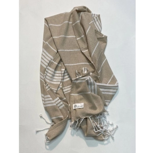 Generic Cotton Striped Bath Towels (Cream, Size: 30x59 In)
