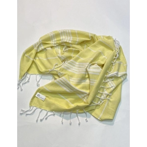 Generic Cotton Striped Bath Towels (Light Yellow, Size: 30x59 In)