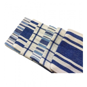 Generic Pack Of_6 Cotton Checkered Kitchen Towel Sets (Blue, Size: 18x28 In)