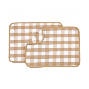 Generic Pack Of_6 Cotton Checkered Kitchen Towel Sets (Beige)