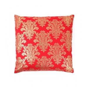 Generic Pack Of_2 Cotton Printed Cushion Cover Sets (Orange, Size: 16x16 In)