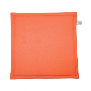 Generic Pack Of_4 Polyester Solid Chairpads (Orange, Size: 16x16 In)
