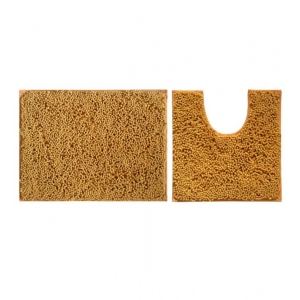 Generic Polyester Knitted Bathmats Sets (Brown, Size: 20x30 In)