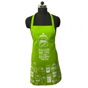 Generic Cotton Printed Aprons (Green, Size: 24x32 In)