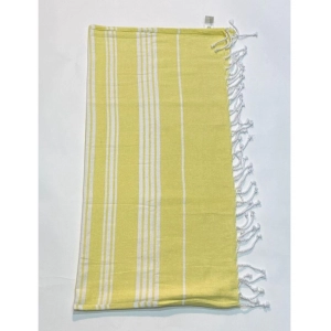 Generic Cotton Striped Bath Towels (Light Yellow, Size: 30x59 In)