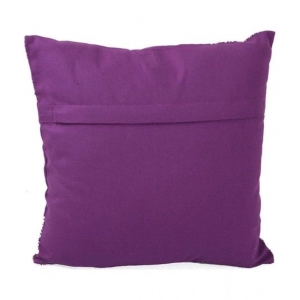 Generic Pack Of_2 Cotton Printed Cushion Cover Sets (Purple, Size: 16x16 In)