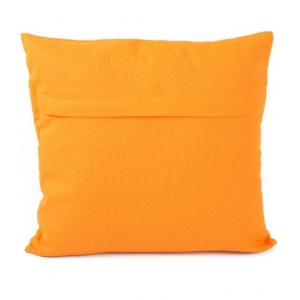 Generic Pack Of_2 Cotton Printed Cushion Cover Sets (Mustard, Size: 16x16 In)