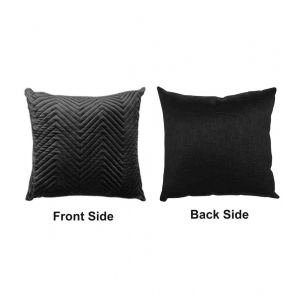 Generic Pack Of_4 Polyester zig zag Car Pillow Sets (Black, Size: 12x12 In)