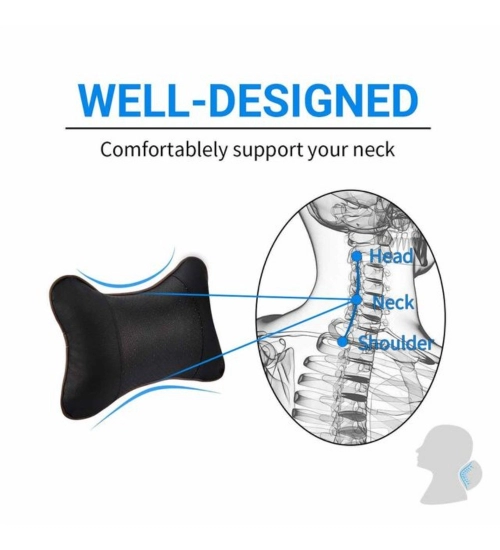 Pack Of_4 Polyester Solid Car Pillow Sets (Black & Pink, Size: 12x12 In)