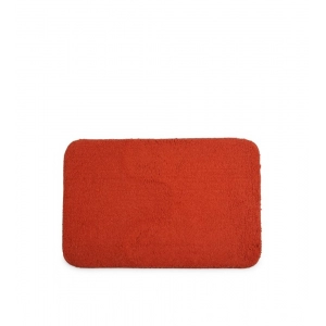Generic Polyester Solid Bathmats Sets (Orange, Size: 20x30 In)