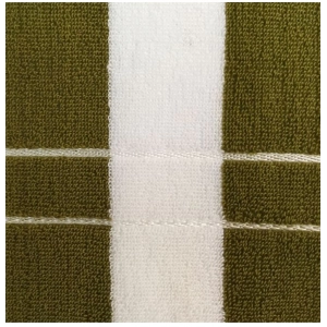 Generic Cotton Striped Bath Towels (Green & White, Size: 30x59 In)