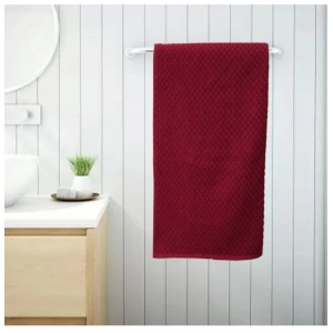 Generic Cotton Popcorn Weave Bath Towels (Maroon)