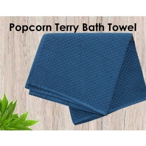 Generic Cotton Popcorn Weave Bath Towels (Blue)