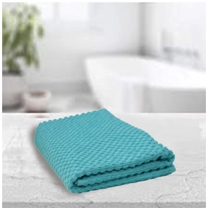 Generic Cotton Popcorn Weave Bath Towels (Aqua Blue, Size: 28x59 In)