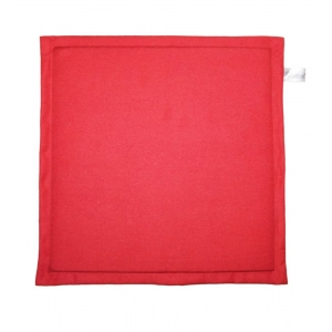 Generic Pack Of_4 Polyester Solid Chairpads (Red, Size: 16x16 In)