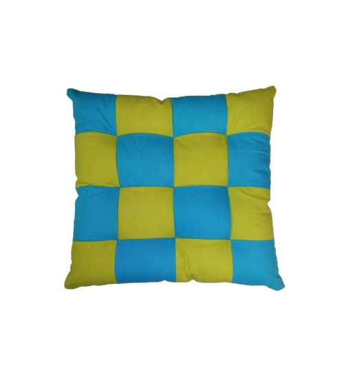 Cotton Blended Solid Chair Cushions (Rama & Green, Size: 16x16 In)