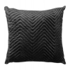 Dropship Pack Of_4 Polyester zig zag Car Pillow Sets (Black, Size: 12x12 In)