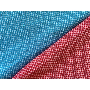 Generic Pack Of_2 Cotton Checked  Bath Towels (Red & Blue, Size: 28x59 In)