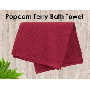 Generic Cotton Popcorn Weave Bath Towels (Maroon)